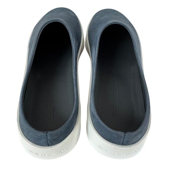 WOLF & SHEPHERD Cruise Mule Shoes Navy Suede Nubuck Slip On Unisex M8/W9.5/EU41 - Picture 8 of 11